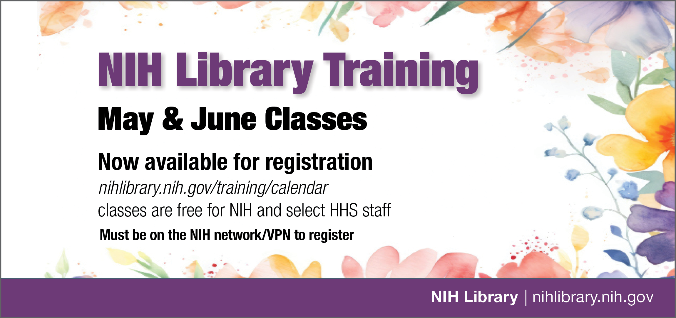 NIH Library Training: May and June 2026
