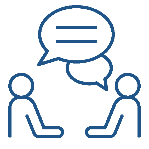 Two people having a conversation