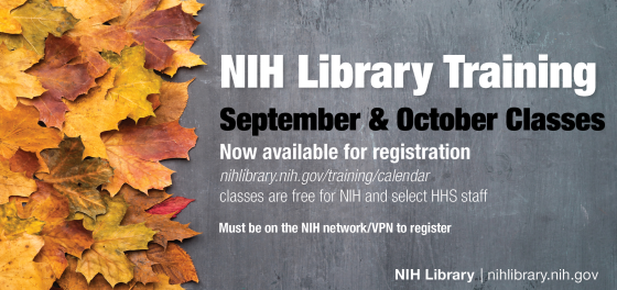 NIH Library Training Classes: September and October 2026